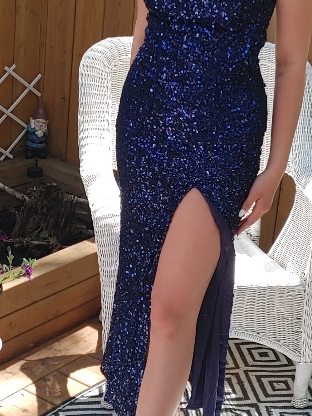 Beautiful Navy Blue Sequin Split-Side Evening/Prom Dress